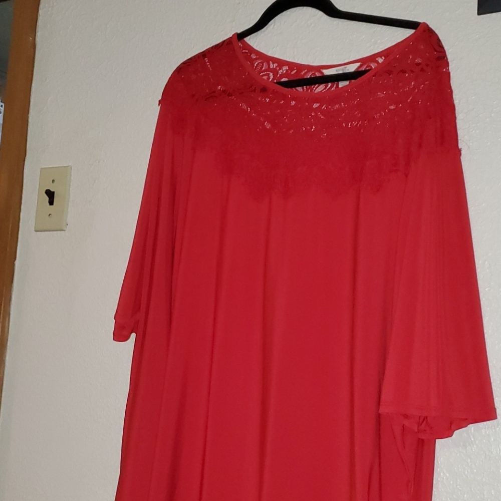 Red lace top